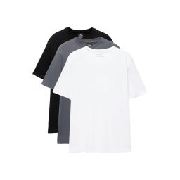 Pull&Bear Tricou gri / negru / alb