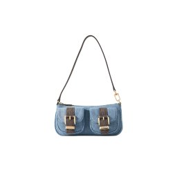 MICHAEL Michael Kors Geantă de umăr albastru denim / ciocolatiu