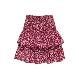 ONLY Fustă 'ONLZOEY' albastru deschis / roșu cranberry / alb