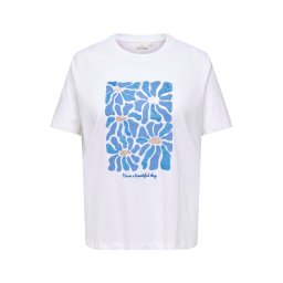 ONLY Carmakoma Tricou 'CARALBERTE' safir / auriu / alb