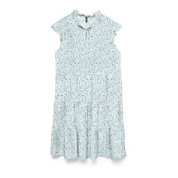 VERO MODA Rochie 'VMALBA' albastru deschis / verde mentă / alb