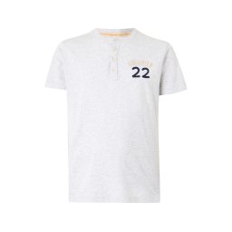 HOLLISTER Tricou gri amestecat / portocaliu deschis / negru