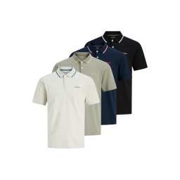 JACK & JONES Tricou 'JJBLAZE' albastru închis / gri deschis / verde deschis / negru