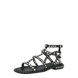 ASH Sandale cu baretă 'PRECIOUS01' negru / argintiu