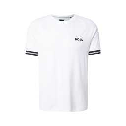 BOSS Tricou funcțional 'Serve 2' negru / alb