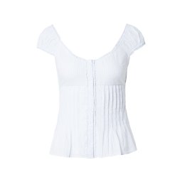 HOLLISTER Bluză albastru pastel / alb