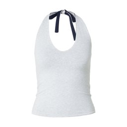 HOLLISTER Top bleumarin / gri deschis