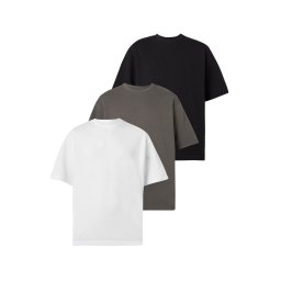 SELECTED Tricou 'SLHLOSCAR' gri / negru / alb