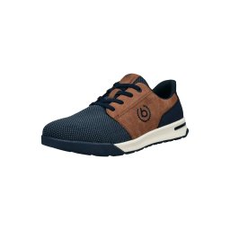 bugatti Sneaker low bleumarin / albastru porumbel / maro coniac
