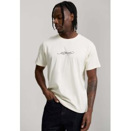 Ed Hardy Tricou 'Dragon Panther' ecru / galben / gri închis / roșu cireș