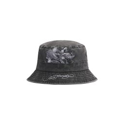 Ed Hardy Pălărie 'Crawling Dragon' gri deschis / gri închis