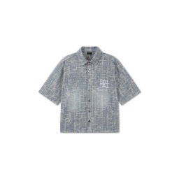 Ed Hardy Cămașă albastru denim / gri / alb
