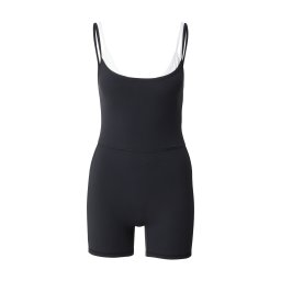 Abercrombie & Fitch Salopeta negru / alb