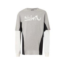 QUIKSILVER Tricou funcțional 'SYNC DOUBLE' gri / negru / alb