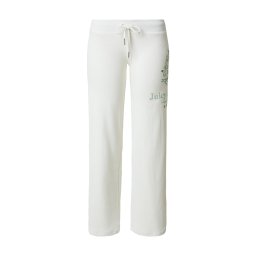 Juicy Couture Pantaloni verde / alb murdar