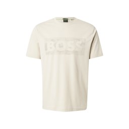 BOSS Tricou 'Globe' bej deschis / gri deschis