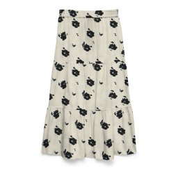 VERO MODA Fustă 'VMDICTHE' bej deschis / albastru deschis / negru