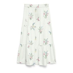 VERO MODA Fustă 'VMDICTHE' galben / verde închis / mauve / alb