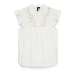 VERO MODA Bluză 'DICTHE' alb kitt / alb