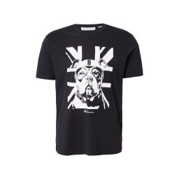 Ben Sherman Tricou 'Bully' negru / alb