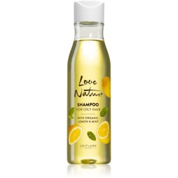 Oriflame Love Nature Organic Lemon & Mint curatarea profunda a scalpului pentru par gras 250 ml