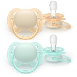 Philips Avent Ultrasoft SCF091/40 0-6 m suzetă Neutral 2 buc