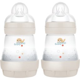 MAM Perfect Star Anti-colic Bottle biberon anticolici 0m+ Beige 2x160 ml