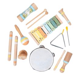 Set Montessori de 9 instrumente muzicale pentru copii, din lemn