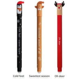 Roller cu stergere 0,7 mm Eberhard-Faber Winter Edition "Animal Erase It"
