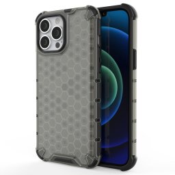 Husa Honeycomb Case armor cover with TPU Bumper for iPhone 13 Pro Max black