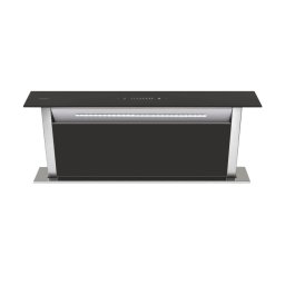 Hota HADD9SS6B,605 mc/h, TouchControl, Iluminare LED, 90 cm, Inox/Sticla neagra