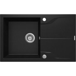 1-BOWL GRANITE SINK WITH DRAINER DEANTE BLACK NERO MAT ANDANTE