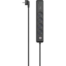 Prelungitor Hama Listwa Zasilająca 4 gniazda SCHUKO, 1,4M, 1 USB-C, 1 USB-A, Power Delivery, 65W