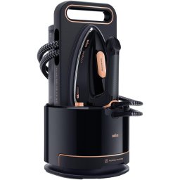 Fier de calcat Stație de călcat 2700W, 9 bari, abur continuu 190 g/min, jet abur 750 g/min, rezervor detașabil 2L, talpă EloxalPlus, AutoClean, AutoSteam, negru