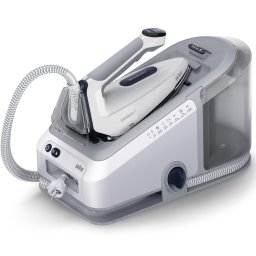 Fier de calcat Stație de călcat 2700W, 7.5 bari, abur continuu 150 g/min, jet abur 510 g/min, rezervor detașabil 2L, talpă EloxalPlus, gri