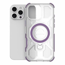 Husa Husa pentru Motorola Edge 60 / Edge 60 Fusion - Techsuit Carbon Shield PRO - Purple Transparent