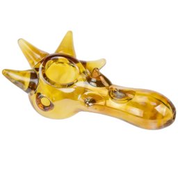 Pipa sticla Gold Fuming si Zig Zag 11cm