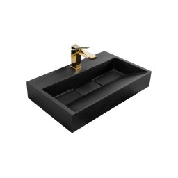 REA-U8779 - Lavoar GOYA pentru blat 37 x 60 cm, aglomerat, negru mat