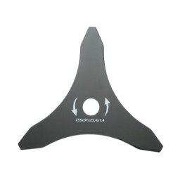 Disc metalic stea pentru motocoasa/trimmer, Thor, 3 dinti lungi, 255x25.4x1.4 mm