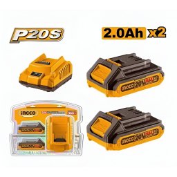 Baterie (Acumulator) 20V 2Ah Set 2 buc cu Incarcator , Autonomie si Eficienta