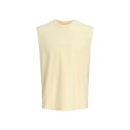 JACK & JONES T-Shirt Jornorrebro Emb Sl Crew Neck 12292009 11-0616 TCX pastel yellow