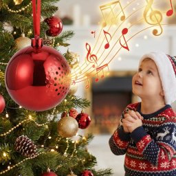 Mini Boxa Portabila cu Bluetooth, Glob de Craciun