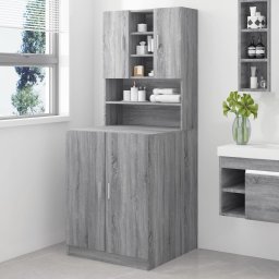 Dulap pentru masina de spalat, sonoma gri, lemn prelucrat GartenMobel Dekor