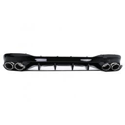 Difuzor bara spate Mercedes CLA C118/X118 cu ornamente evacuare, design CLA45S