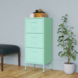 Dulap de depozitare, menta, 42,5x35x101,5 cm, otel GartenMobel Dekor