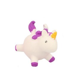 Breloc unicorn squishy pufos pentru chei sau geanta, 5,5 cm