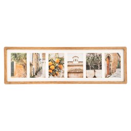 Rama foto Atmosphera Milea pentru 6 poze 10x15 cm, lemn de hevea natur