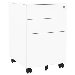 Dulap dosare mobil, alb, 39x45x60 cm, otel GartenMobel Dekor