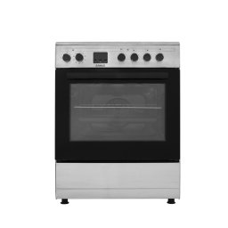Aragaz Samus SM664VTE, Plita vitroceramica, 4 zone de gatit, 10 functii cuptor, Grill, Convectie 3D, 56 L, Timer, Inox