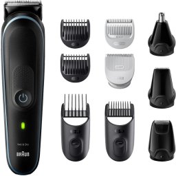 Aparat de tuns Braun MGK 5445, All-in-One Style, MultiGrooming, Kit Negru, Nordic-Blue